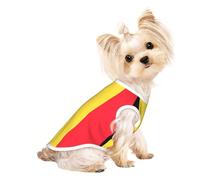 Small Pet Breathable Sleeveless Flag of Belgium Print T-Shirt - Small Medium Cats & Dogs, Chihuahua, Yorkie, Dachshund