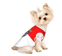 Small Pet Breathable Sleeveless Flag of Hesse Print T-Shirt - Small Medium Cats & Dogs, Chihuahua, Yorkie, Dachshund