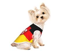 Small Pet Breathable Sleeveless Flag of Lower Saxony Print T-Shirt - Small Medium Cats & Dogs, Chihuahua, Yorkie, Dachshund