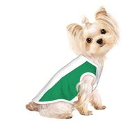 Small Pet Breathable Sleeveless Flag of Nigeria Print T-Shirt - Lightweight Dog & Cat Outfit - Stretchy Tank Top