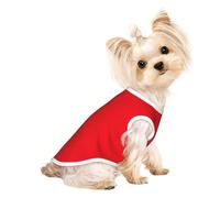Small Pet Breathable Sleeveless Solid Color red Print T-Shirt - Small Medium Cats & Dogs, Chihuahua, Yorkie, Dachshund