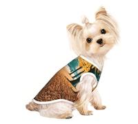 Small Pet Breathable Sleeveless T-Shirt - Soft Hello Autumn Print Stretchy Vest, Fits Small to Medium Pets