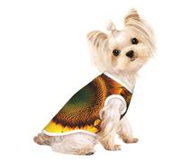 Small Pet Breathable Sleeveless T-Shirt - Soft You are My Sunshine Sunflower Print Stretchy Vest, Fits Small to Medium Pets