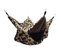 ＡＷＨＡＯ Small Pet Cage Hammock Hamster Hanging Bed, Winter Chinchilla Hanging House Cage Accessory for Ferret Sugar Glider Resting, black 34cmx34cm
