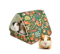 Small Pet Cage House - Indoor Habitat for Hamsters Rabbits Guinea Pigs | Wire Enclosure with Deep Base Tray, Easy Access Doors for Feeding, Portable Home Shelter for Play Rest Safe 3.15x3.15 in