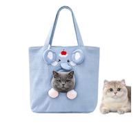 Small Pet Carrier Bag Cute Elephant Tote Shoulder Head Out 45cm | Foldable Fabric for Compact Storage, Machine Washable for Easy Care, No Hard Frame Inside, Lightweight and Portable