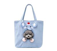 Small Pet Carrier Bag Cute Elephant Tote Shoulder Head Out 45cm | Foldable Fabric for Compact Storage, Machine Washable for Easy Care, No Hard Frame Inside, Lightweight and Portable