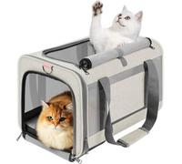 Small Pet Carrier Cage Softshell Pet Taxi Carrying Bag over 25lbs Top Loader Travel Kennel(C)
