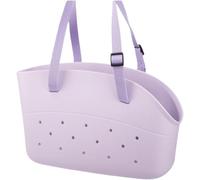 Small Pet Carrier Cute Dog Pet Beach Tote Bag Washable Cat Dog Carrier for Small Medium Dogs Cats Waterproof Sandproof Rubber Dog Purse Soft Sided Pet Carrier Tote Puppy Bag for Travel (Light Purple)