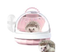 Small Pet Carrier: Panoramic Portable Breathable Detachable Water Bottle Carrier Hamster Carrier | Chinchilla Guinea Pig Squirrel Veterinary Visit E