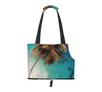 Small Pet Carrier Purse Bag, Caribbean Islands Print Shoulder Bag for Dogs Cats, Puppy Tote Travel Handbag