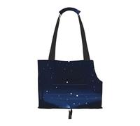 Small Pet Carrier Purse Bag, Dark Blue Night View Print Shoulder Bag for Dogs Cats, Puppy Tote Travel Handbag