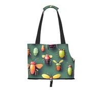 Small Pet Carrier Purse Bag, Insect Atlas Print Shoulder Bag for Dogs Cats, Puppy Tote Travel Handbag