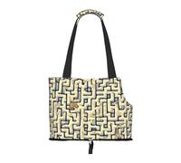 Small Pet Carrier Purse Bag, Labyrinth Treasure Map Print Shoulder Bag for Dogs Cats, Puppy Tote Travel Handbag