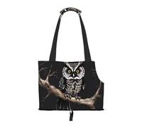 Small Pet Carrier Purse Bag, Late Night Owl Print Shoulder Bag for Dogs Cats, Puppy Tote Travel Handbag