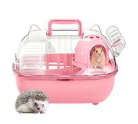 Small Pet Carrier, Safe Transparent Design, 27.5x22x20cm, Hamster Travel Cage, R a bbit Outing Cage, Ventilated And Comfortable, For Hamsters, Rodents, And Small Reptiles