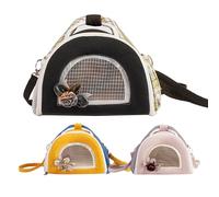 Small Pet Carrier - Sugar Glider Pouch, Criter Travel Container, Breathable Mesh Carrier, Vented Window Kennel, Soft Side Tote | Lightweight Crate For Outdoor Journes Excursion Walkabout Shoulder Bag
