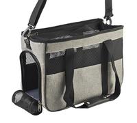 Small Pet Carrying Bag, Multi-Pocket Travel Sling, Breathable Travel Solution, Secure Carrier for Cats, Outdoor Walks, Camping, Picnic, Road Trip Use, 17.32x7.09x11.02 Inches