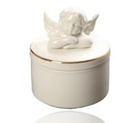 Small Pet Ceramic Urn, Memorial Urns for Pet Ashes, Handmade Ceramic, Cats, Dogs, Rabbits, Hamsters, Bird(White)