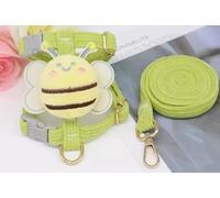 Small Pet Chest Harn-ess,Adjustable Rabbit Ha-rness Cat Harness and Cat Outdoors Walking Travel Kitten Harne-ss Green bee Grid for Rabbit Squirrel Bunny Ferret Guinea Pig