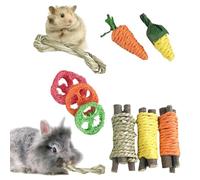 Small Pet Chew - Natural Loofah Branch Set | 3-10cm Assorted Chew Toy Bundle Shapes | Promotes Grinding For Rabbits Hamsters Chinchillas And Guinea Pigs Play Use