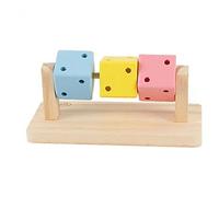 Small Pet Chew Toys 1pc Colorful Hamster Play Cube Wooden Platform Blocks for Rabbit Gerbil Cage Accessories Random Color
