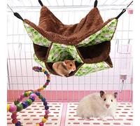 Small Pet Colorful Hamster Hammock for Cage Hanging Bed, Soft Plush Sleeping Bag for Hamster, Sugar Glider, and Squirrels, Yellow/Pink/Green/Blue/Purple, 12.60x12.60x1.18 for Cage (Green)