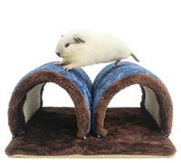 Small Pet Corner Pineapple Tunnel - Cotton Soft Bed Mat for Guinea Pig, Hamster, Rabbit, Chinchilla