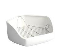 Small Pet Corner Toilet,Pan Corner Toilet for Small Animal Cage - Pentagon Shape Animal Litter Box with Removable Wire Pet Litter Pan for Duck, Chicken