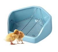 Small Pet Corner Toilet, Rabbit Toilet Corner,Pet Bunny Toilet Small Animal Corner Pan | Pentagonal Shape Pet Cat Litter Box with Detachable Wire Cat Litter Box for Duck, Chicken