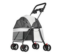 Small Pet Dog Stroller - Lightweight, Foldable Cart for Cats & Dogs, Multi-Functional Travel Bag for Small Pets, Ideal for Outings (Available in Blue & Black)