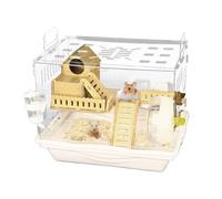 Small Pet Dormitories - Hamster Box, Gründeland | Searching Leeway Habitat with Mesh Roof for Feeding Station, Animal Care, Family Interaction, Study Table Pet Setup, Creative