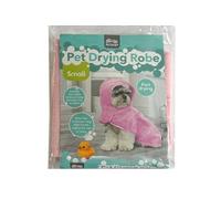 Small Pet Drying Robe - Designed For When You Have Bathed Your Pet, This Robe Features A Wrap Fastener For A Comfortable Fit And A Convenient Hood To Cover Your Pet's Head (Pink)