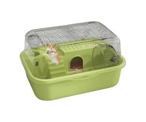 Small Pet Enclosure - Double Height, Silent Training Wheel with Sturdy Frame, Tiny Animal House, Spacious Layout, Cozy Sleep and Activity Zone for Mouse, Degu, Rabbit, Ferret, Chipmun