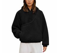 Small Pet Fleece Hoodie with Hidden Pocket for Cats and Dogs, Adjustable Drawstring Hood, Soft Long Sleeve Sweatshirt for Outdoor Walks and Cozy Indoor Wear (Black, L)