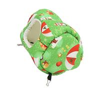 Small Pet Hanging Tunnel | Winter Warm Hammock for Hamster/Sugar Glider/Hedgehog | Comfy Sponge Lining with Cute Cartoon Patterns | 2 Metal Hooks for Easy Installation (Hanging nest)