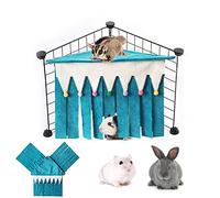 Small Pet Hideout, Guinea Pig Corner Shelter Hideaway Sugar Glider Habitat Peekaboo Hamster Toy Forest Reversible Cage Accessories for Chinchilla, Hedgehog, Rat
