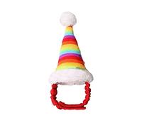 Small Pet Holiday and Christmas Rainbow Hat Puppy Dog Santa Hat Costume Christmas Collection Pet Accessories for Cat Rabbit Hamster Guinea Pig Pet Supplies Adorable Quality and Practical