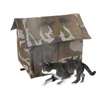 Small Pet House Shelter - Weatherproof Heated Pet House, Insulated Feral Cat Shelter | Portable Winter Cat House, Elevated All-Season Safe Haven for Stray Cats, Kittens and Small Pets in Cold Weather