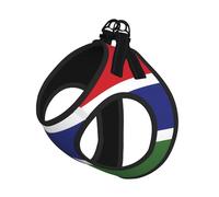 Small Pet Leash Vest & Dog Flag of The Gambia Print Harness Set â€“ Soft, Light, Breathable Mesh for Small Dogs & Cats