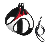 Small Pet Leash Vest & Dog Flag of The Syrian Arab Republic Print Harness Set – Soft, Light, Breathable Mesh for Small Dogs & Cats