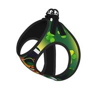 Small Pet Leash Vest Dog Harness - Small Sized Happy St Patrick's Day Print Leash Set with Buckle, Canine Companion Outdoor Travel Gear
