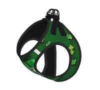 Small Pet Leash Vest Dog Harness - Small Sized Happy St. Patrick's Day Print Leash Set with Buckle, Canine Companion Outdoor Travel Gear