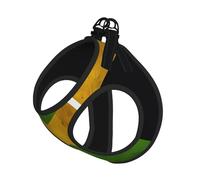 Small Pet Leash Vest & Dog Old Jamaican Flag Print Harness Set â€“ Soft, Light, Breathable Mesh for Small Dogs & Cats