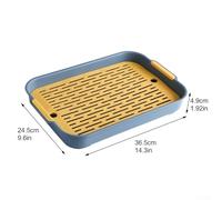 Small Pet Litter Box with Detachable Grid, 27x18.5x4cm & 36.5x24.5x4.9cm White Blue Green Options, Guinea Pig Rabbit Ferret Chinchilla Hamster Bird Toilet(D)