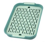 Small Pet Litter Tray with Load Bearing Grid to Separate Waste, Easy to Clean ABS Plastic for Chinchillas, Hamsters, Ferrets, and Birds (B)