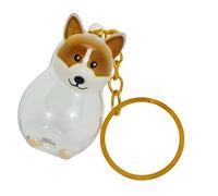 Small Pet Loss Memorial Keychain Clear Furs Collector Charm Keepsakes Dog Hair Storage Box For Bereaved Animal Lover Dog Hair Memorial Keychain For Grieving