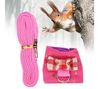 Small Pet Outdoor Walking Harness Vest, Squirrel Harness and Leash Adjustable Harness for Pet Hamster Ferret Small Animals (XS)