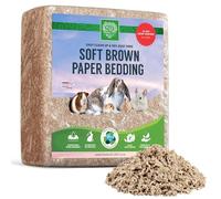 SMALL PET SELECT Brown Natural Paper Bedding, Soft Animal Bedding with Odor Control for Guinea Pig, Rabbit, Hamster, or Bunny, Cage Accessories, Made in the USA, 56L