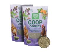 Small Pet Select - Coop Cookies Twin Pack, 2 x 600g Premium Chicken Treats, Natural Alfalfa & Marigold Blend, Hard-Pressed Foraging Discs, Healthy Boredom Busting Treat for Chickens & Poultry